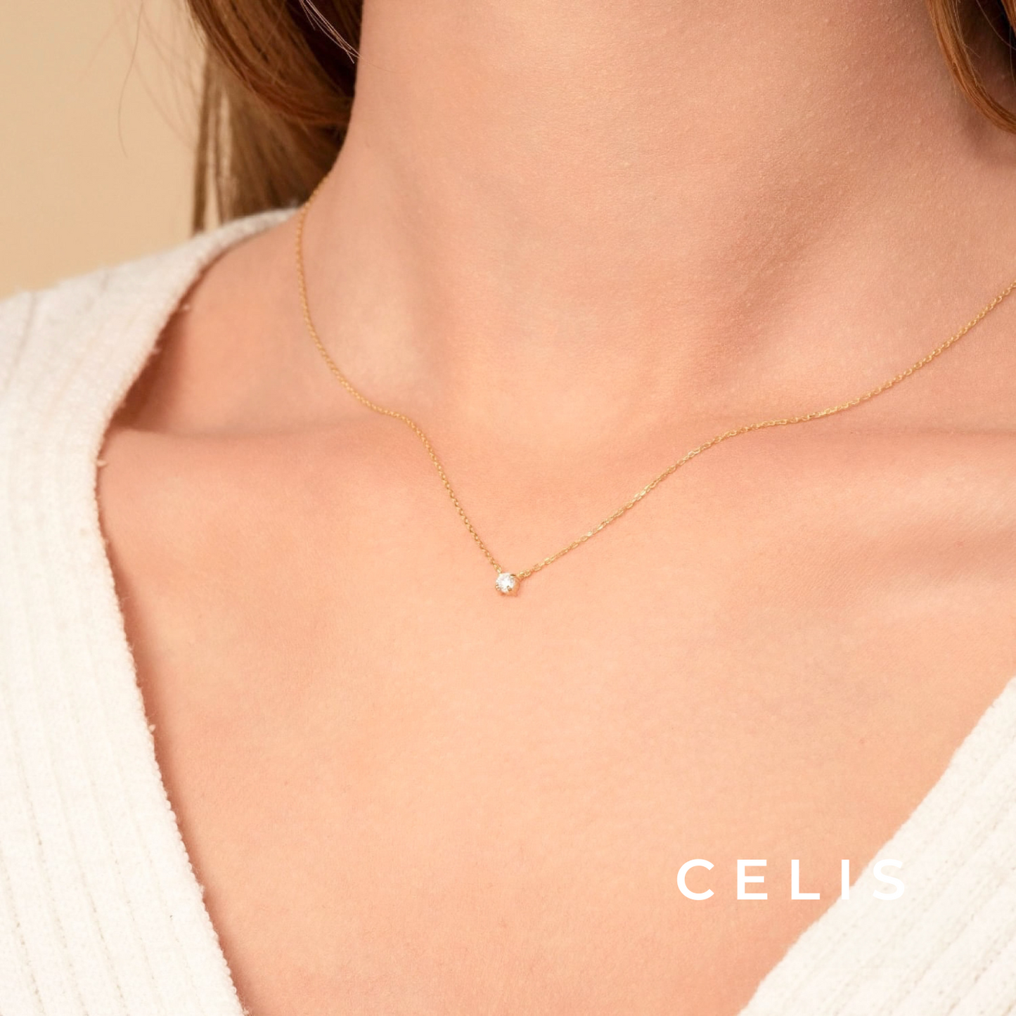 Tiny Zirconia Diamond Necklace