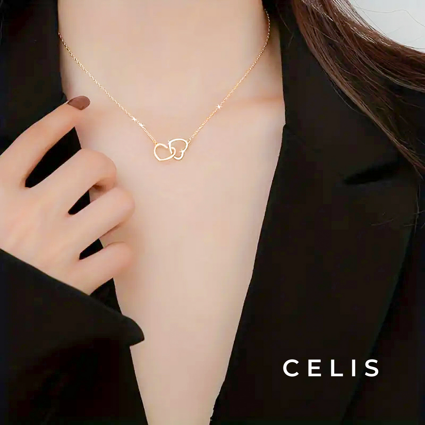 Double Heart Necklace