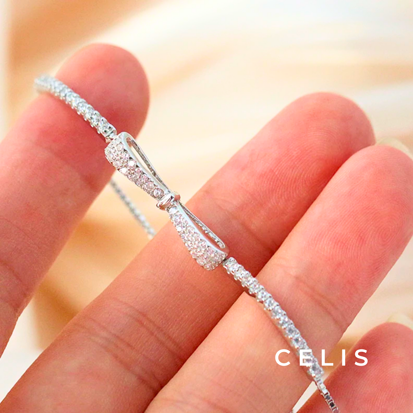 Ribbon Zirconia Bracelet
