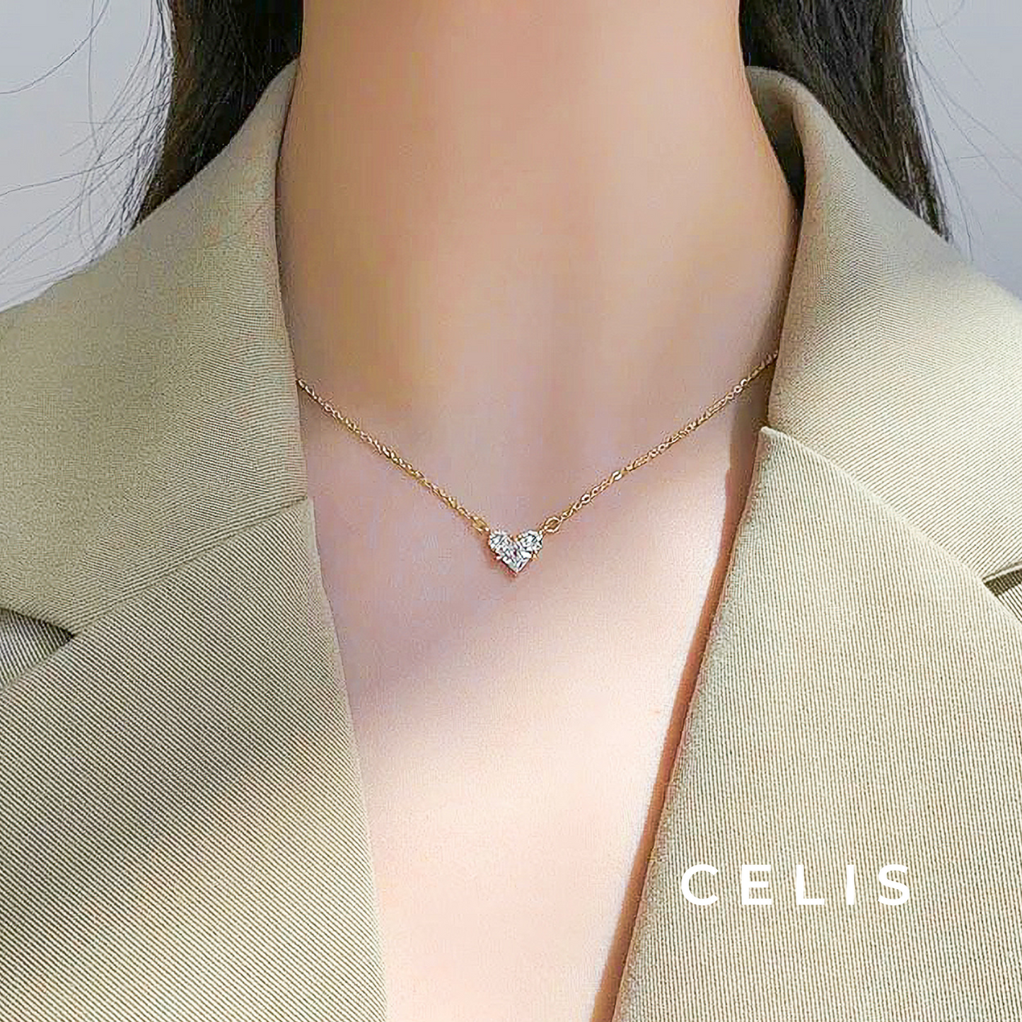 Zirconia Heart Necklace