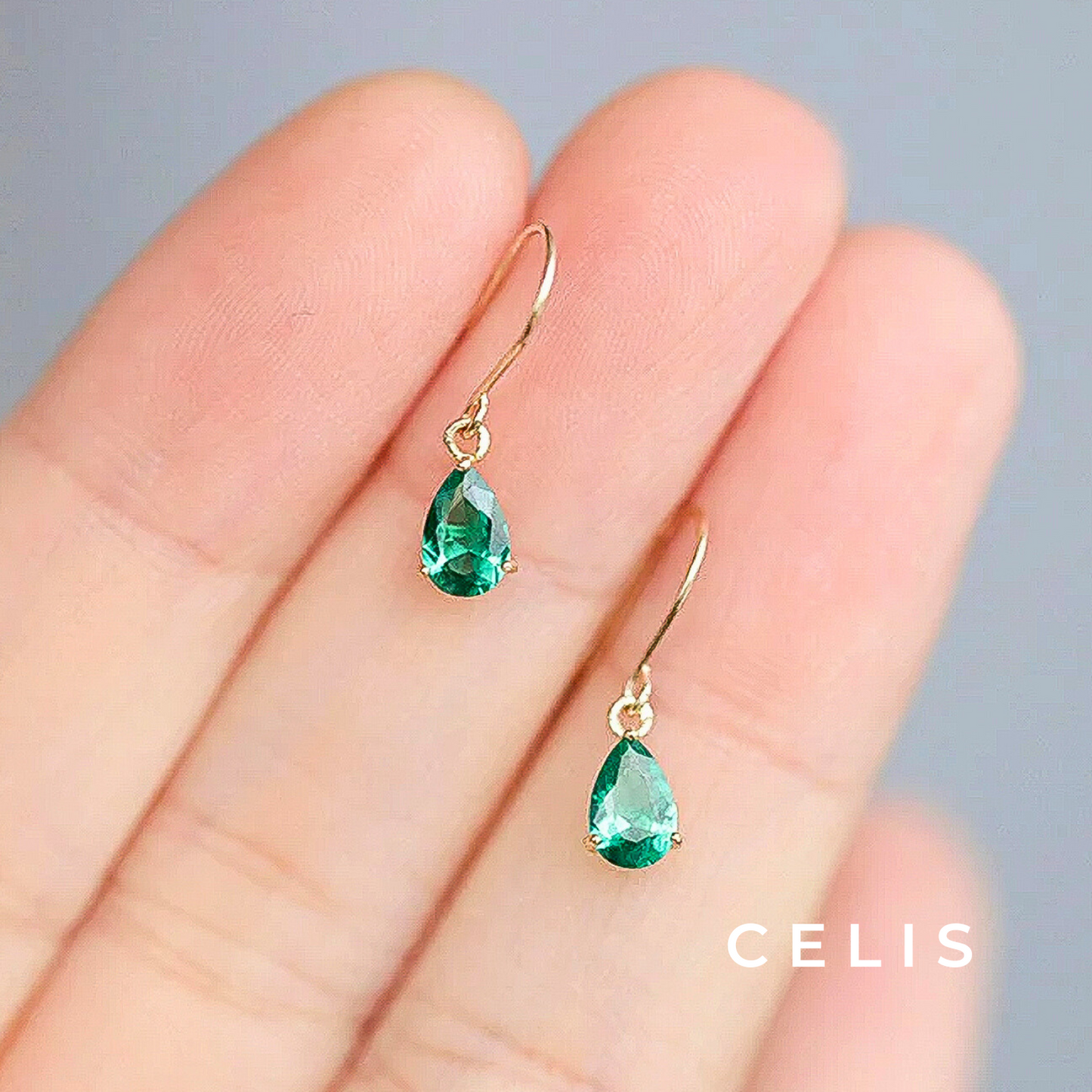 Emerald Zircon Earrings