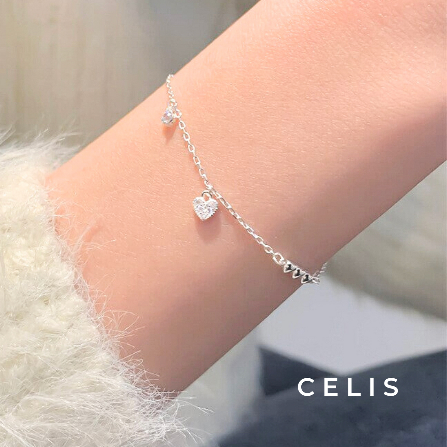 Small Heart Zirconia Bracelet