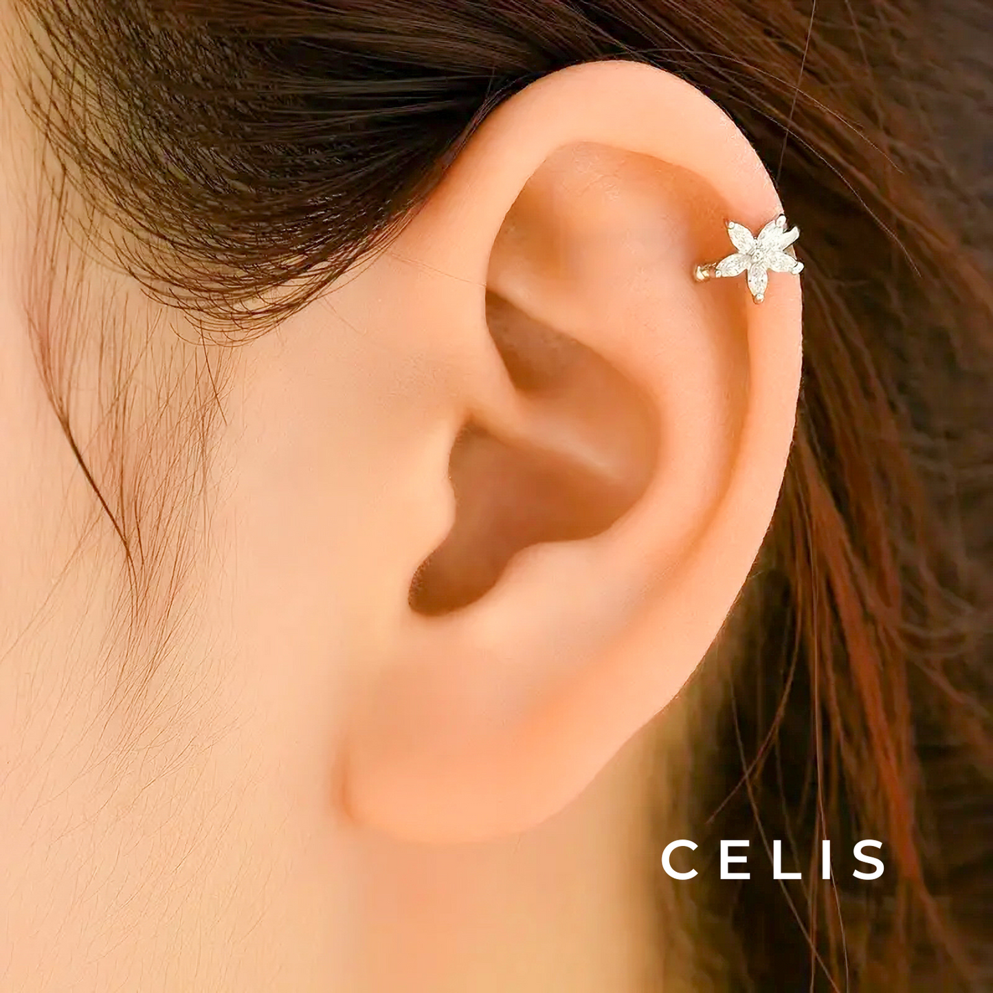 【Limited Item】 Flower Zirconia Ear Cuff