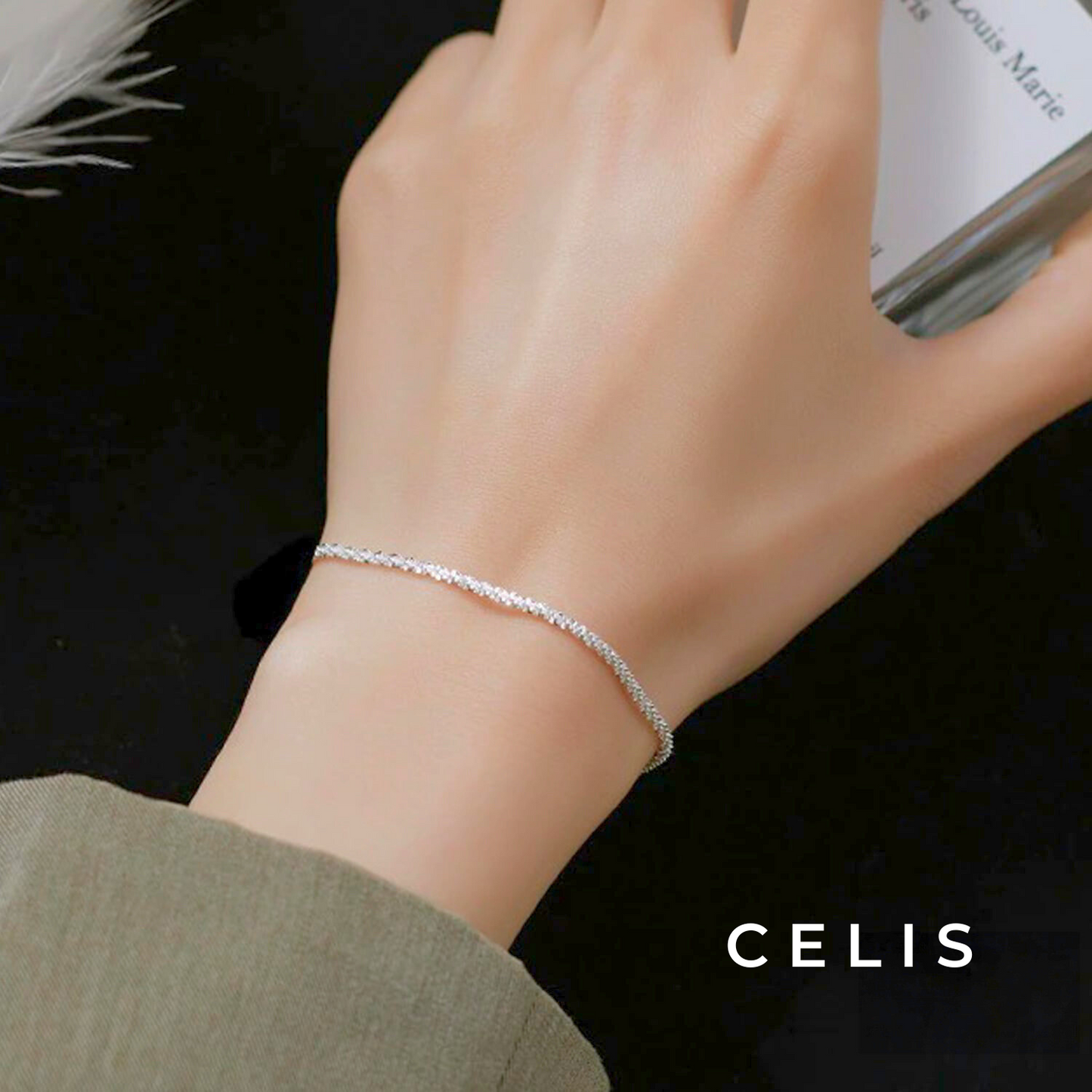 Diamond Cut Chain Bracelet Silver