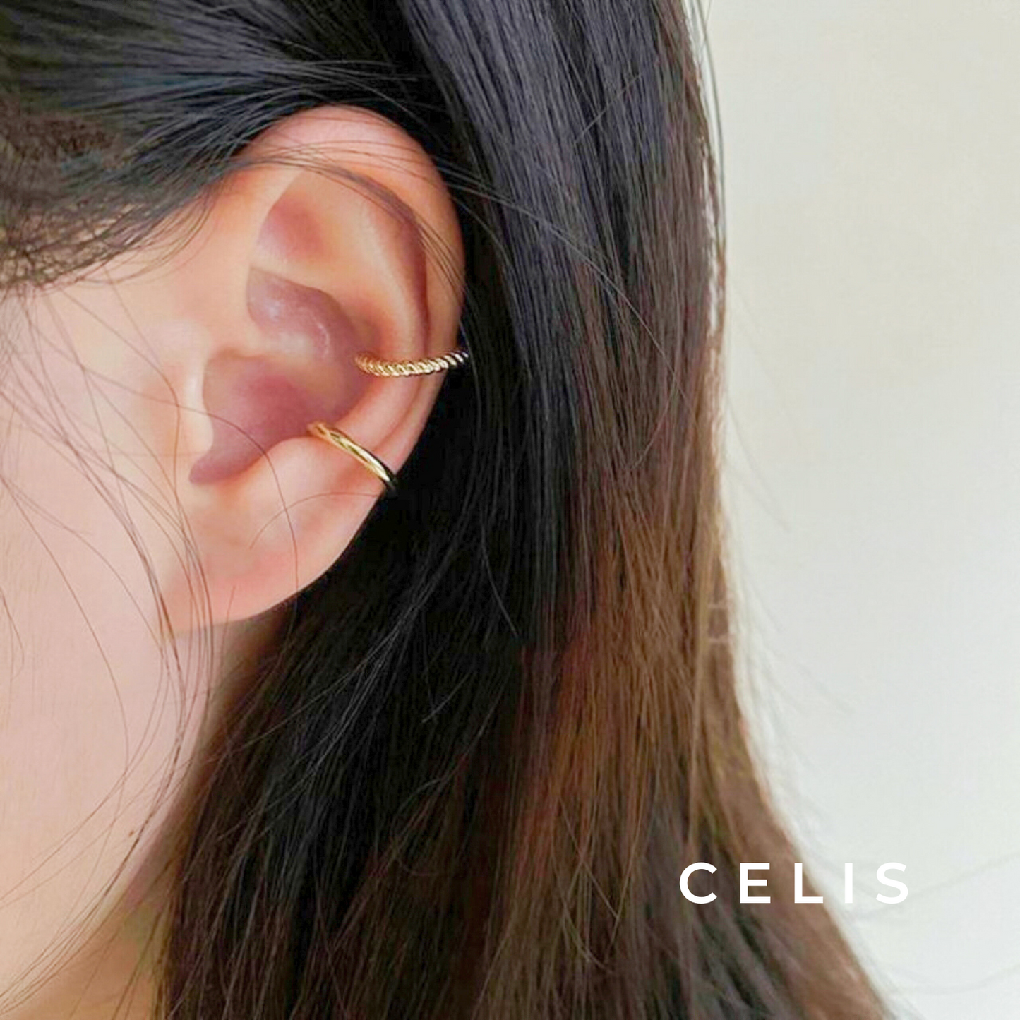 Simple Hoop Ear Cuff 3 Piece Set