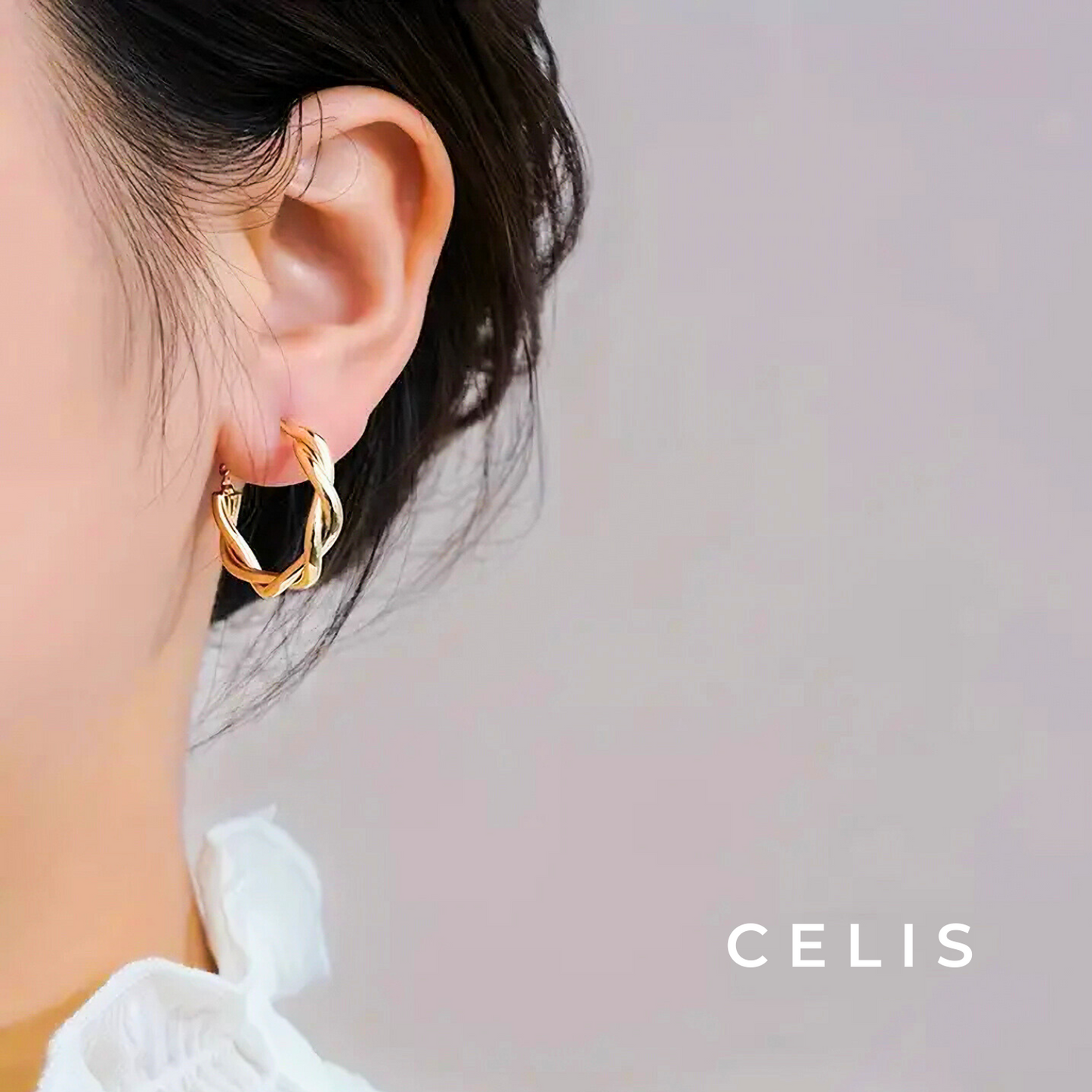 Elegant Twisted Hoop Earrings