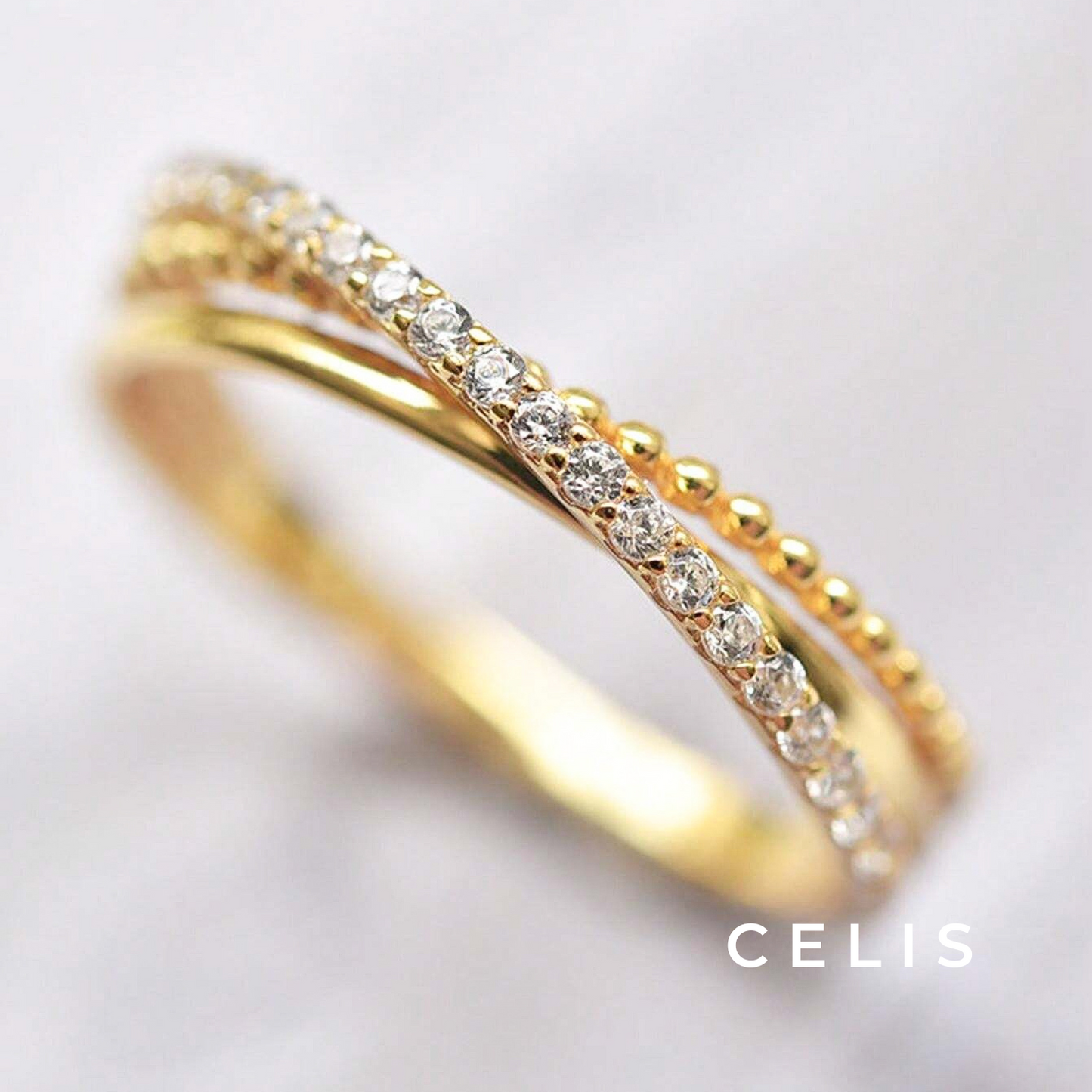 Radiant Twin Zirconia Ring