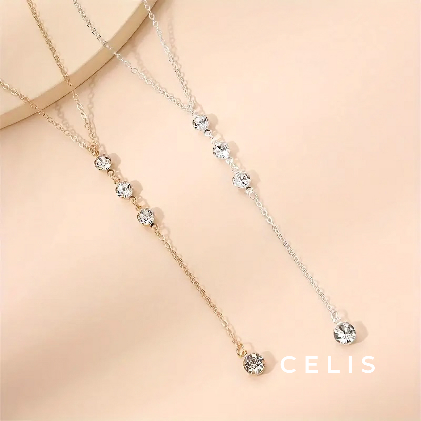 Elegant Zirconia Drop Necklace