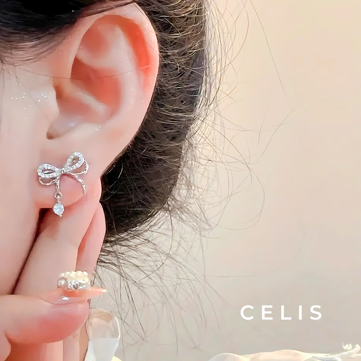 Shining Ribbon Earrings