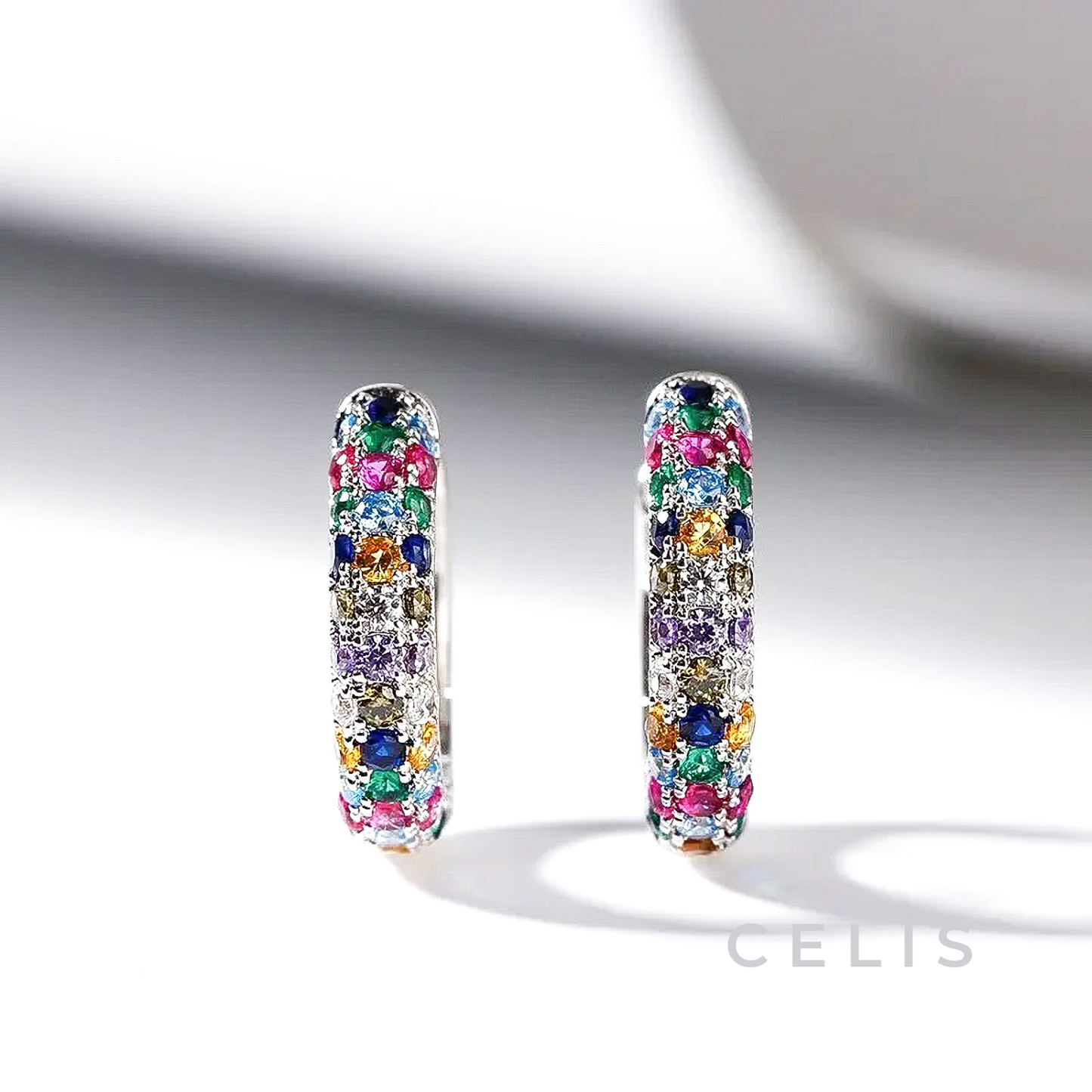 【Limited Item】 Multi-Color Zirconia Earrings