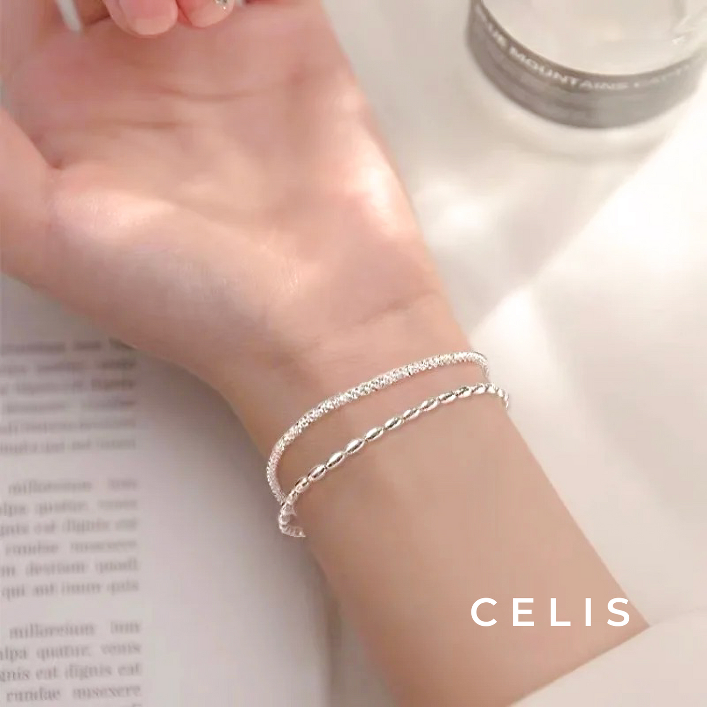 Layered Diamond Cut Chain Bracelet