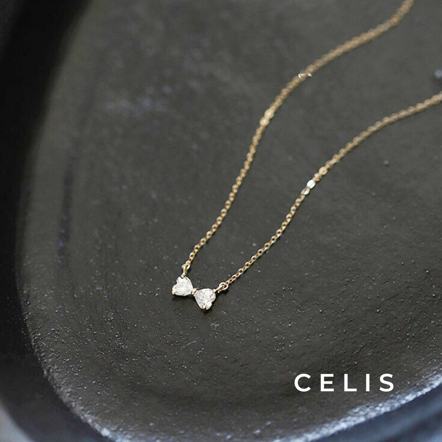 Ribbon Zirconia Necklace