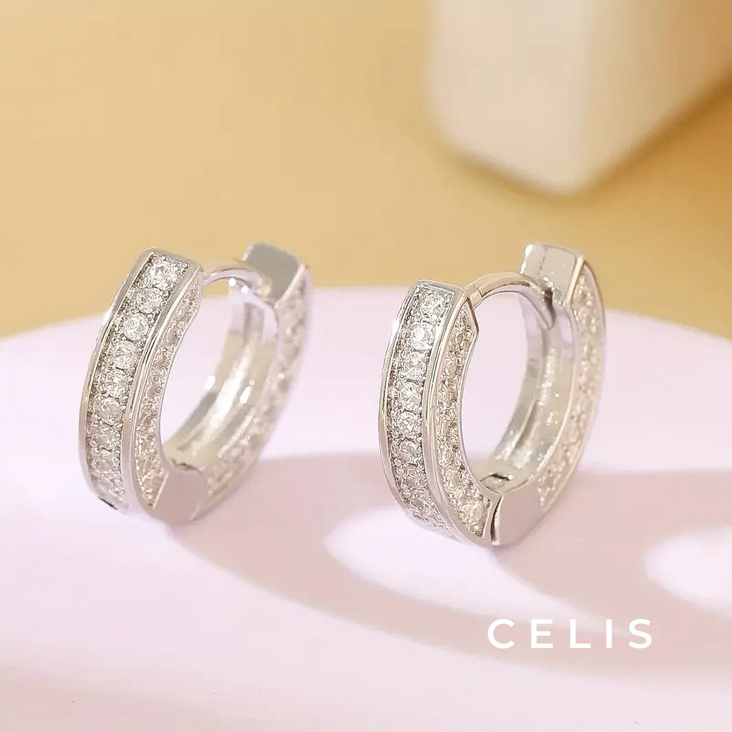 Glitter Elegance Hoop Earrings
