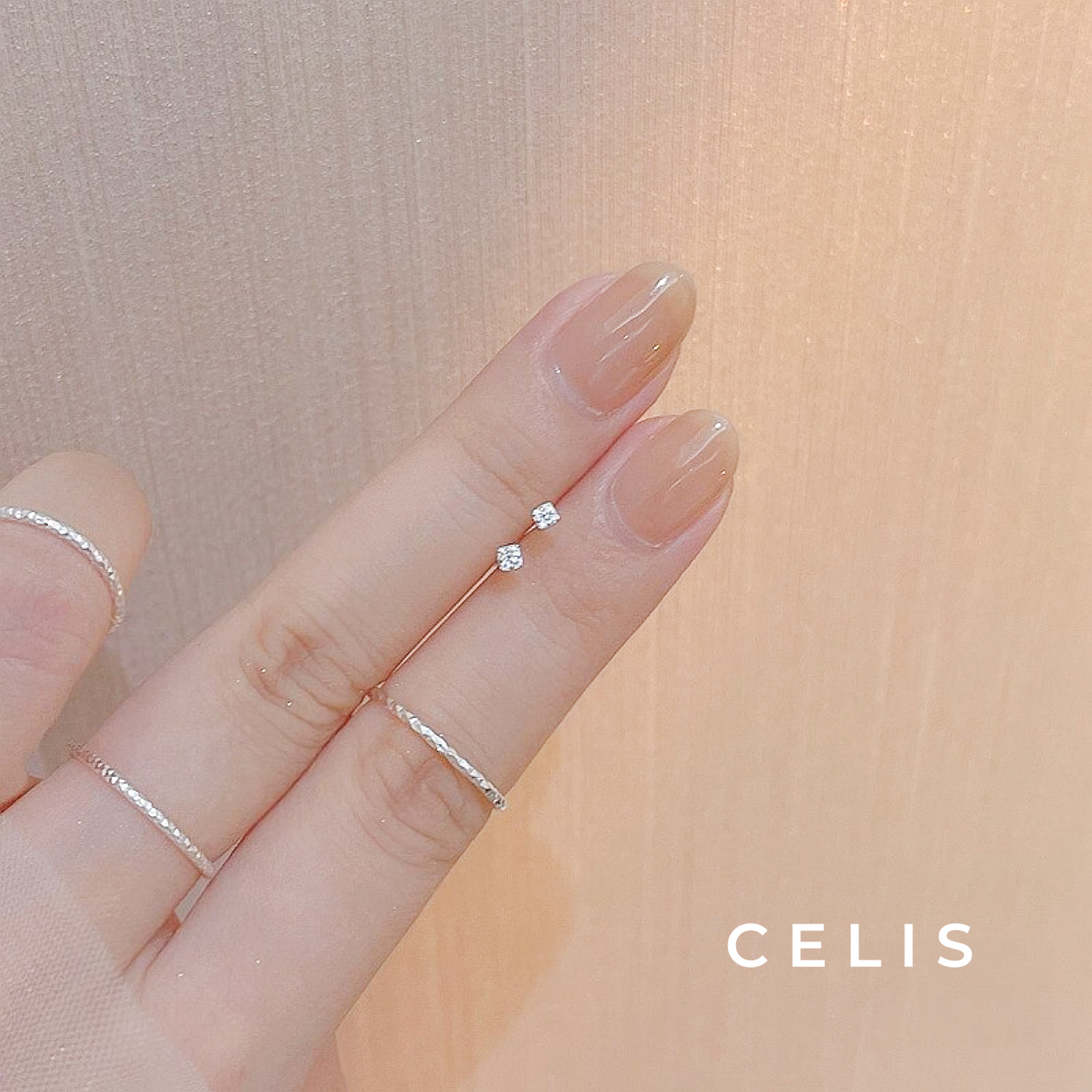 Minimal Zirconia Square Earrings