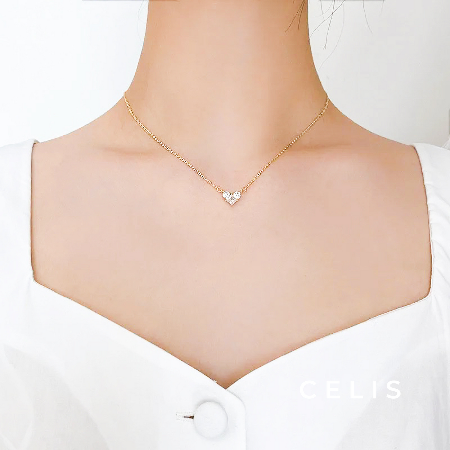 Zirconia Heart Necklace