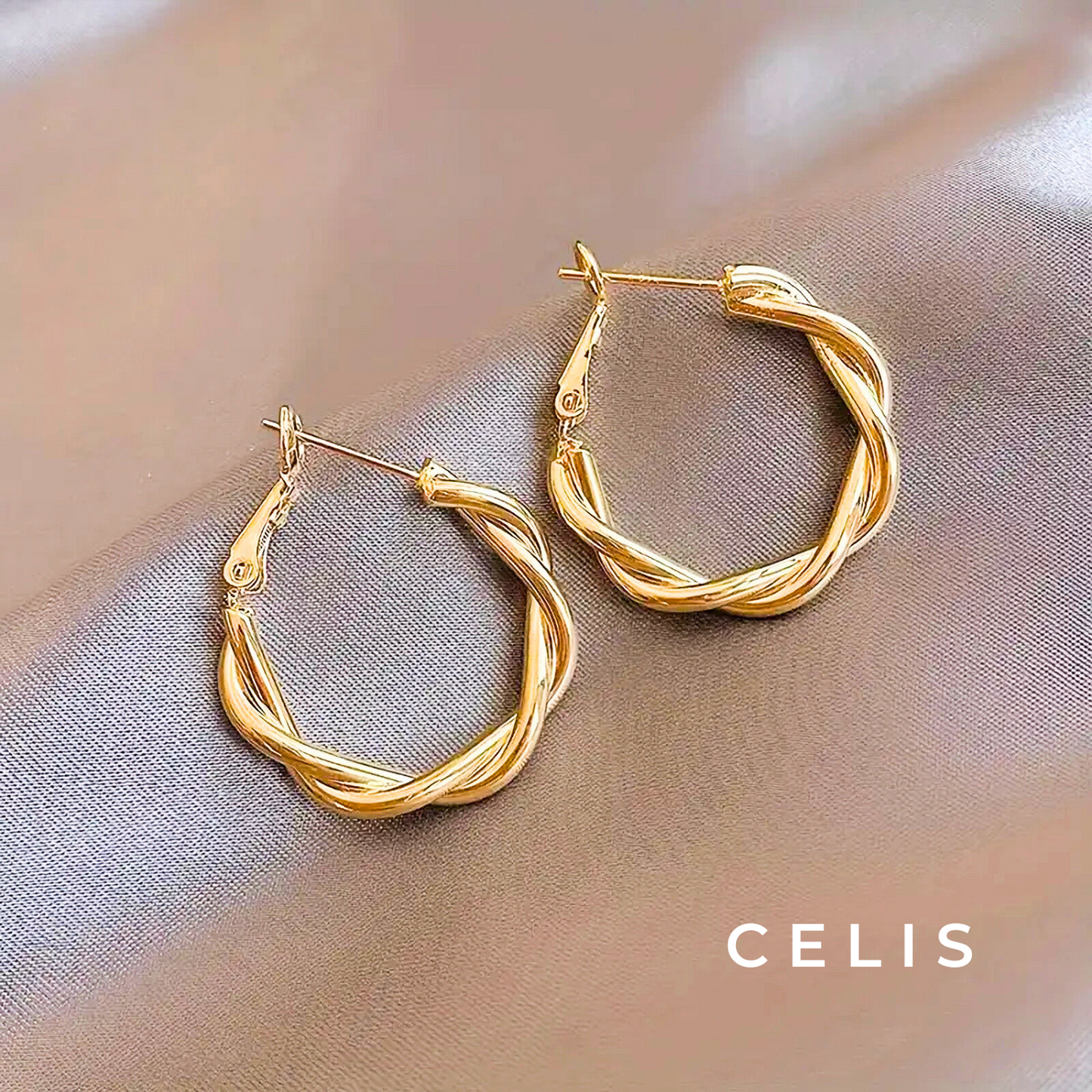 Elegant Twisted Hoop Earrings