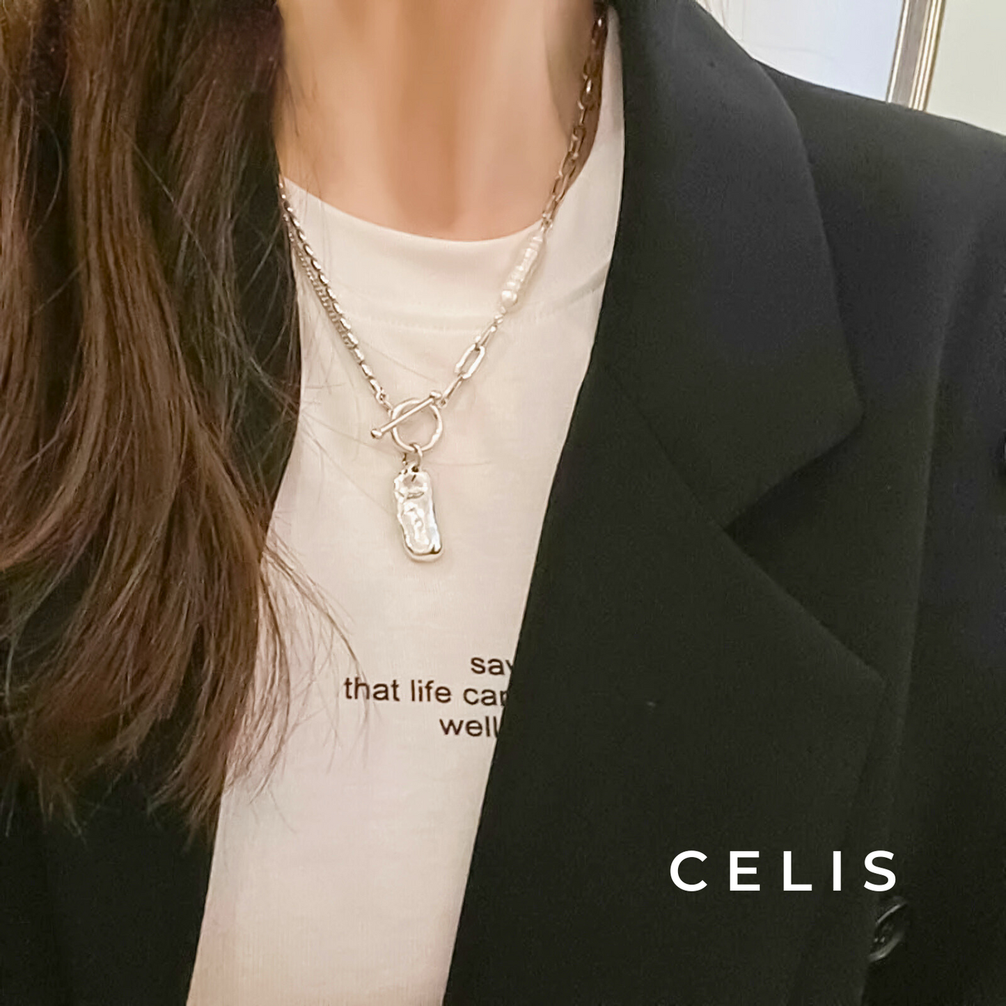 Pearl Baroque Chain Necklace