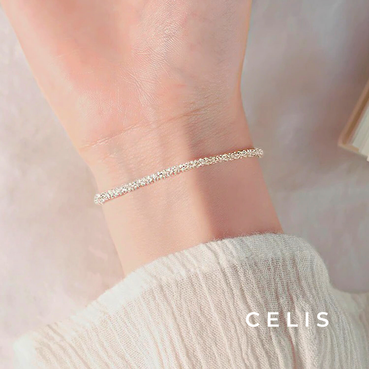 Diamond Cut Chain Bracelet Silver