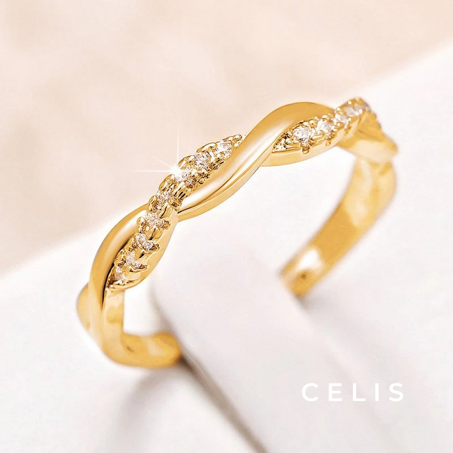 【Limited Item】 Twisted Zirconia Ring