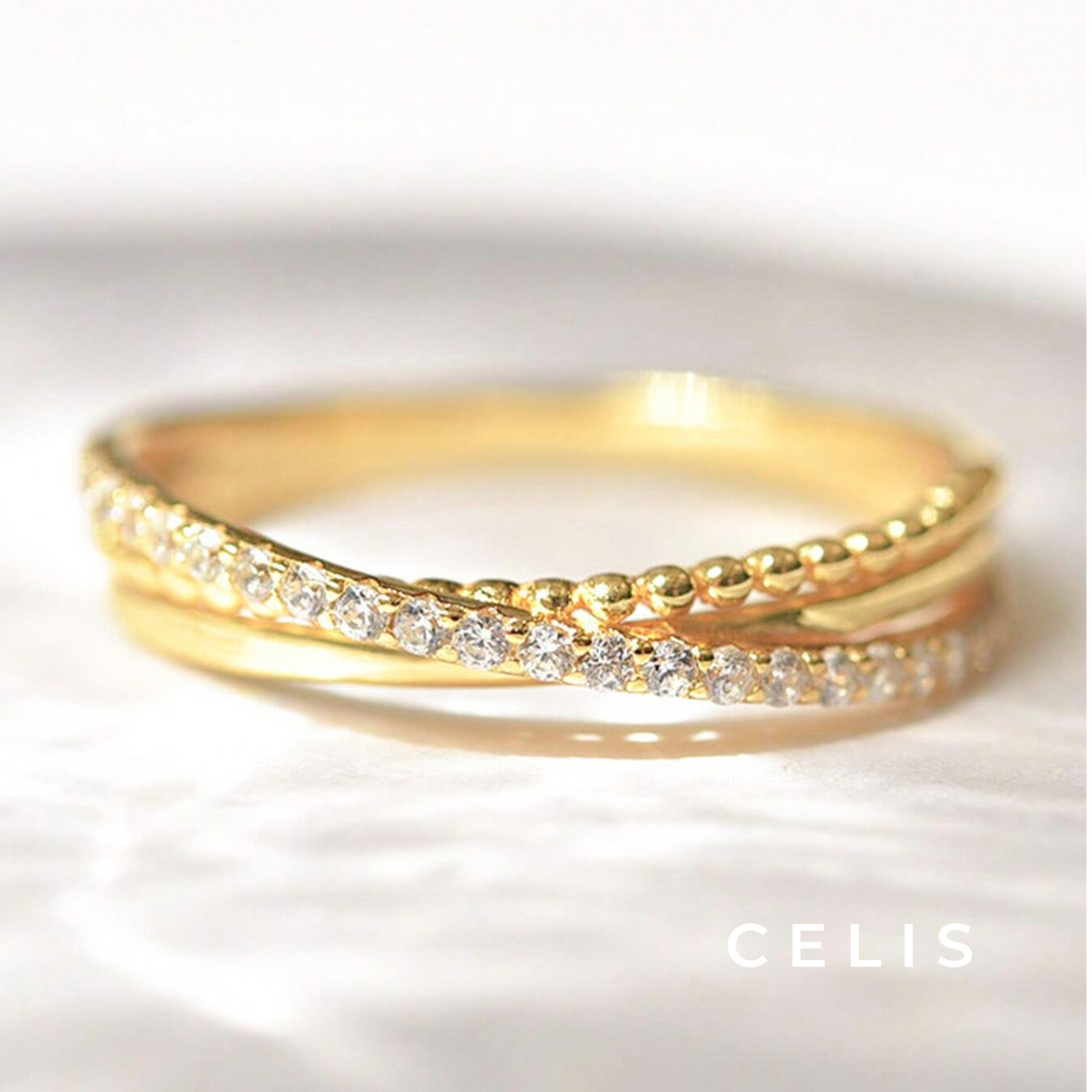 Radiant Twin Zirconia Ring