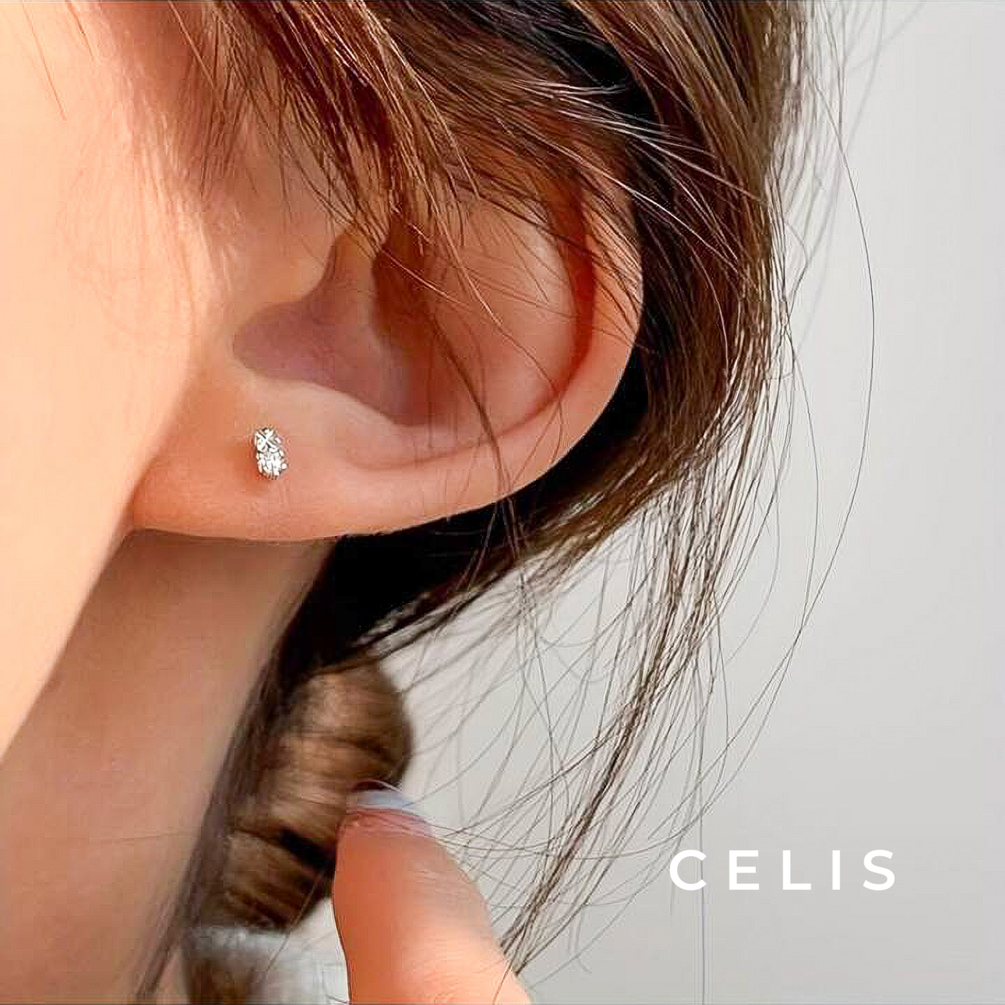 【Limited Item】 Minimal Stud Zirconia Earrings