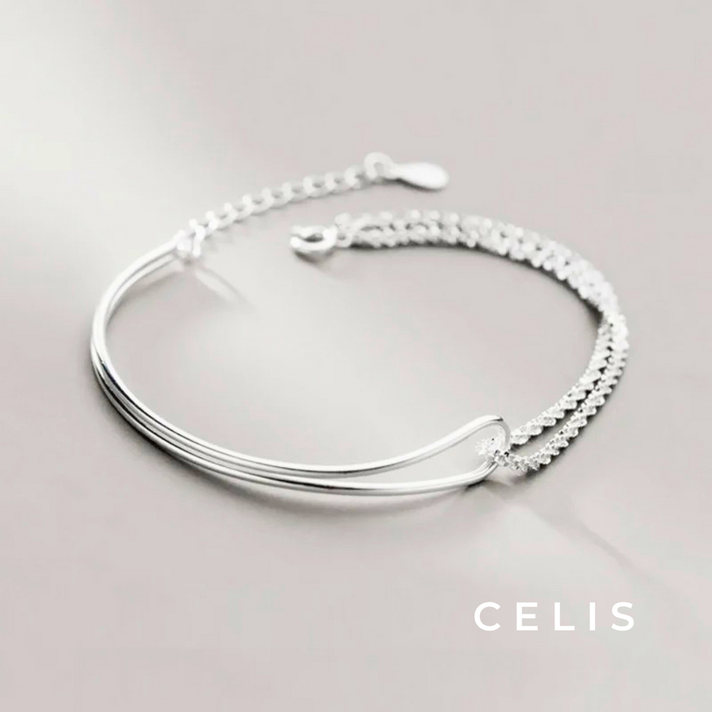 Bangle Diamond Cut Chain Bracelet
