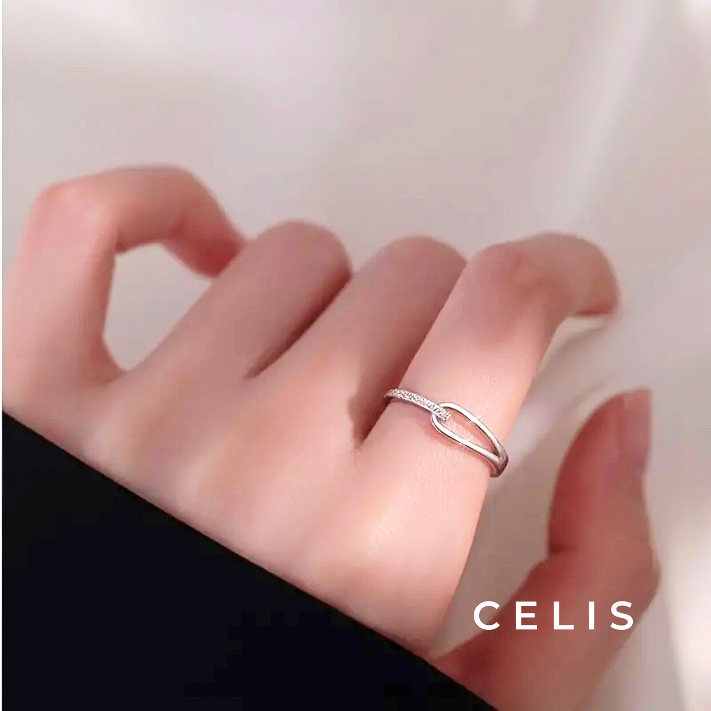 Elegant Geometric Diamond Cut Ring