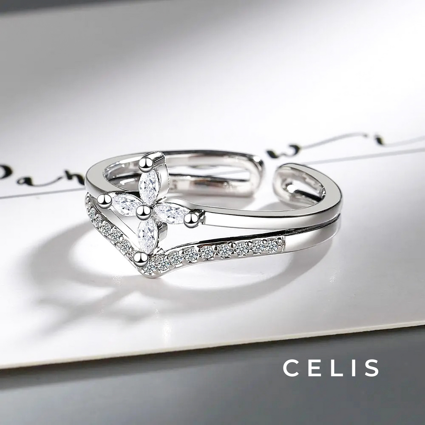 Zirconia Blossom Ring