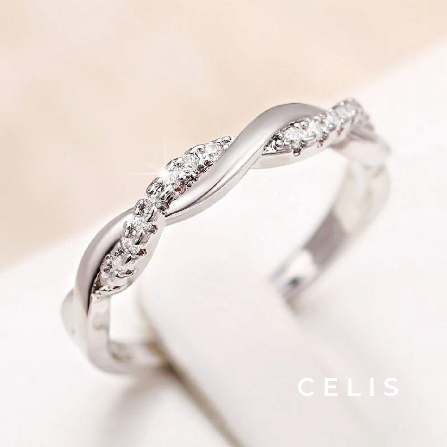 【Limited Item】 Twisted Zirconia Ring