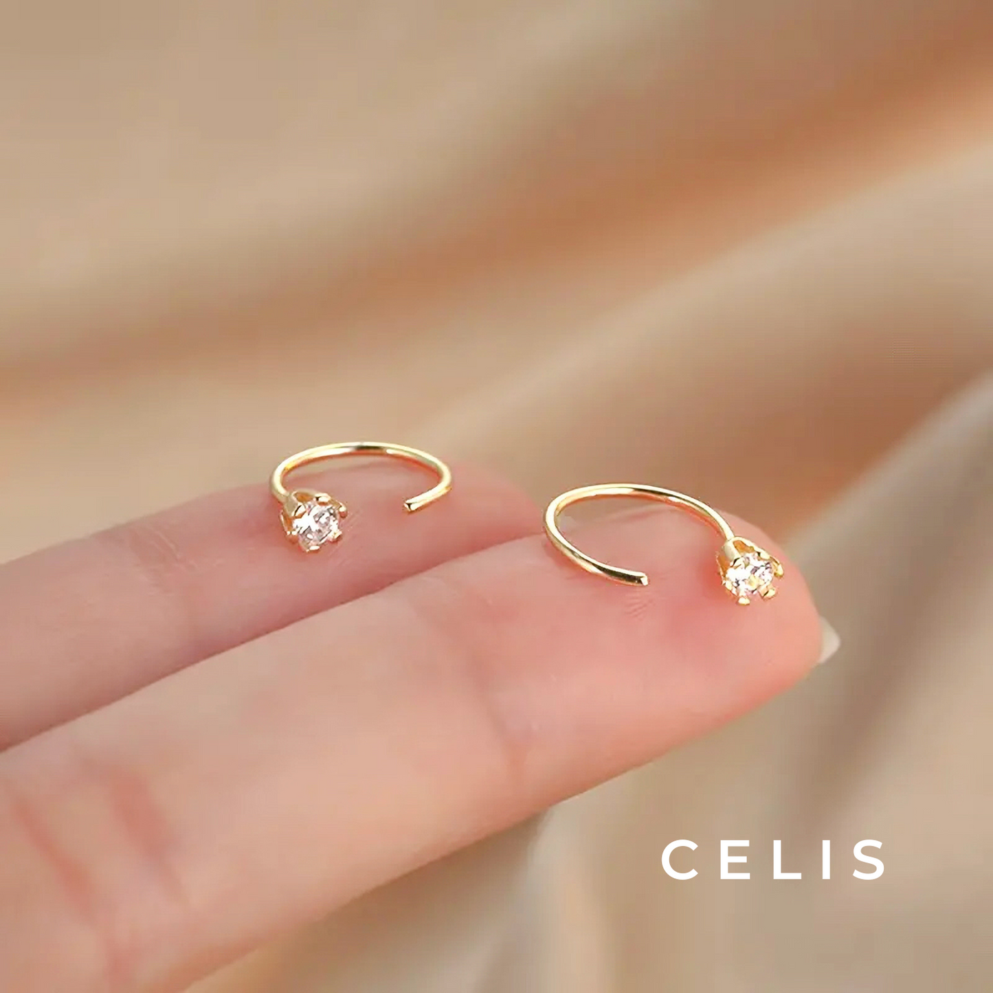 Hoop Zirconia Earrings