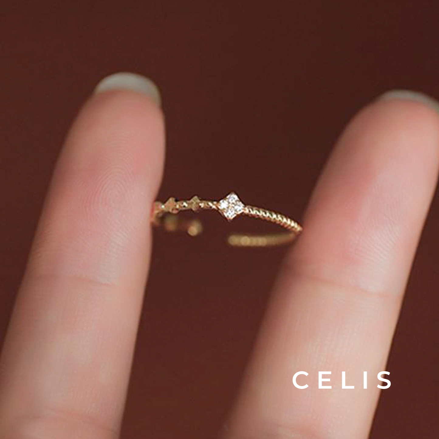 Twisted Zirconia Minimum Ring