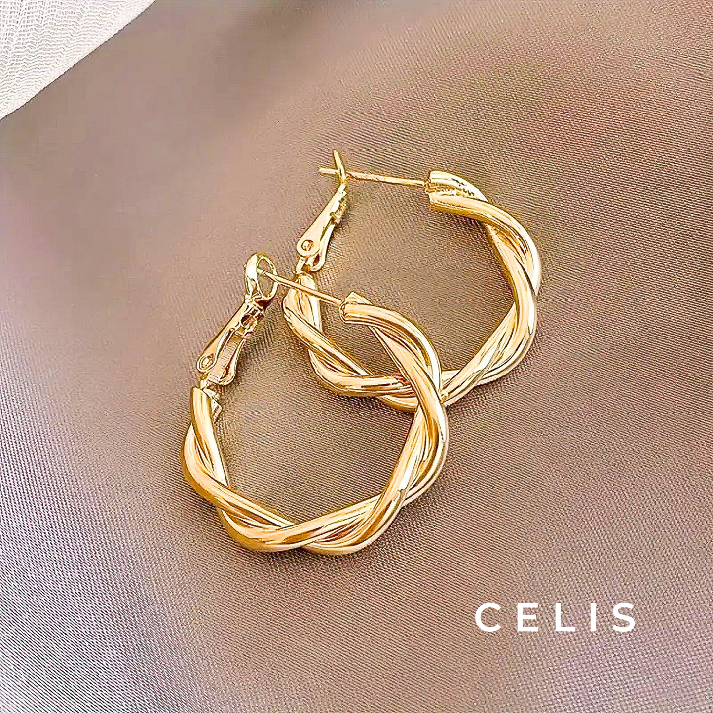 Elegant Twisted Hoop Earrings