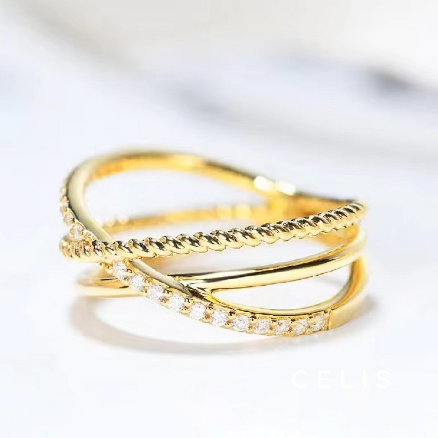 Multi Cross Zirconia Ring