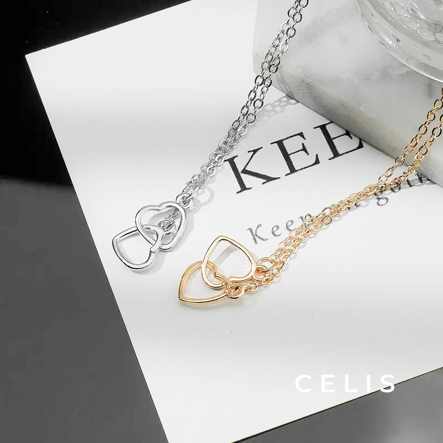 Double Heart Necklace