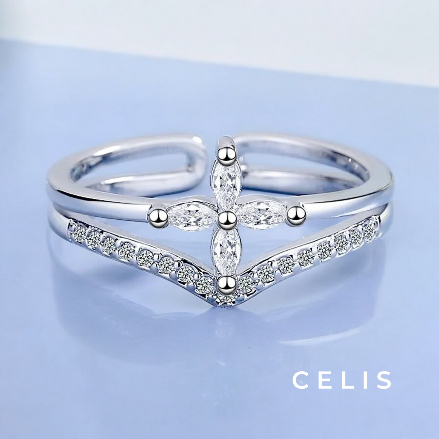Zirconia Blossom Ring