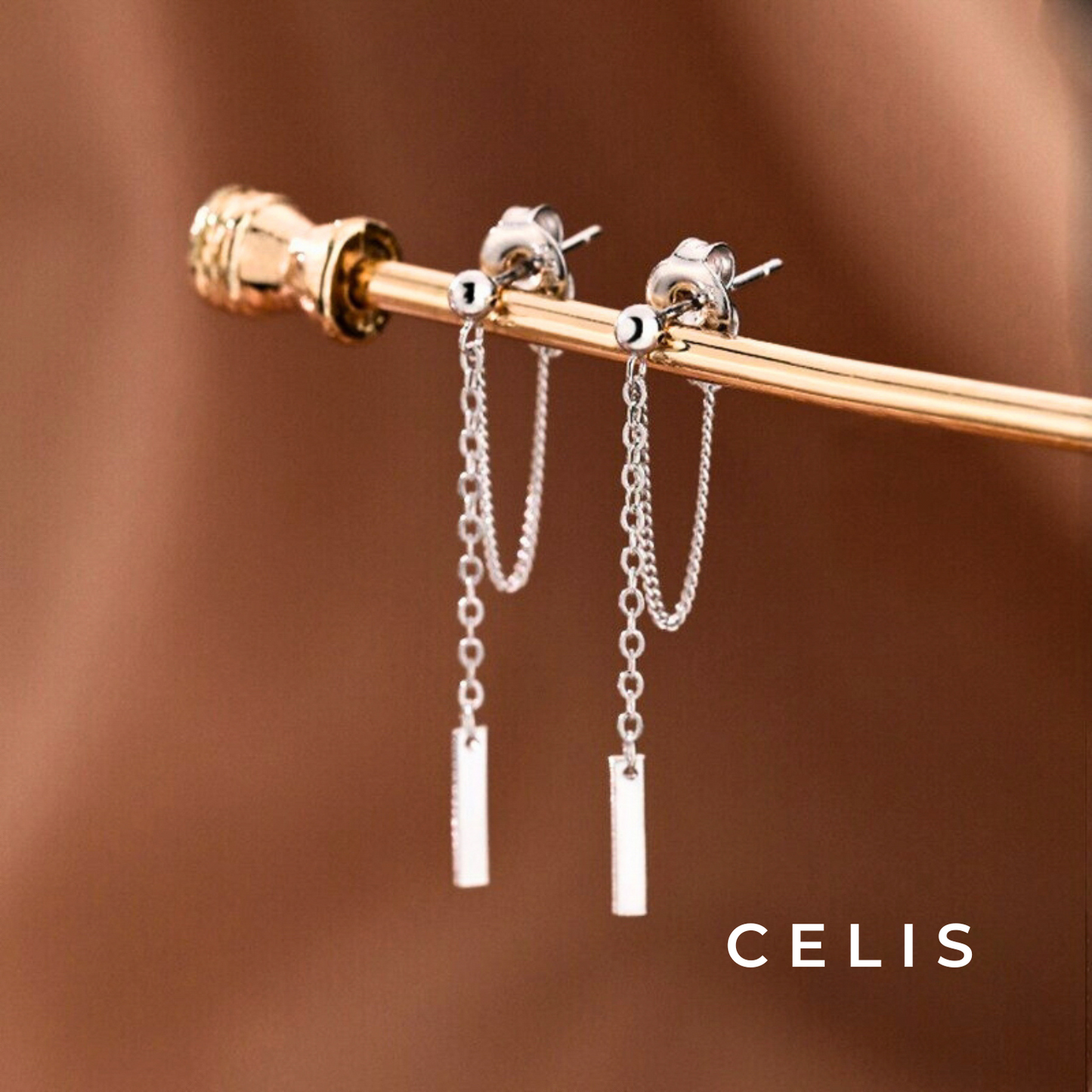 Long Chain Tassel Earrings