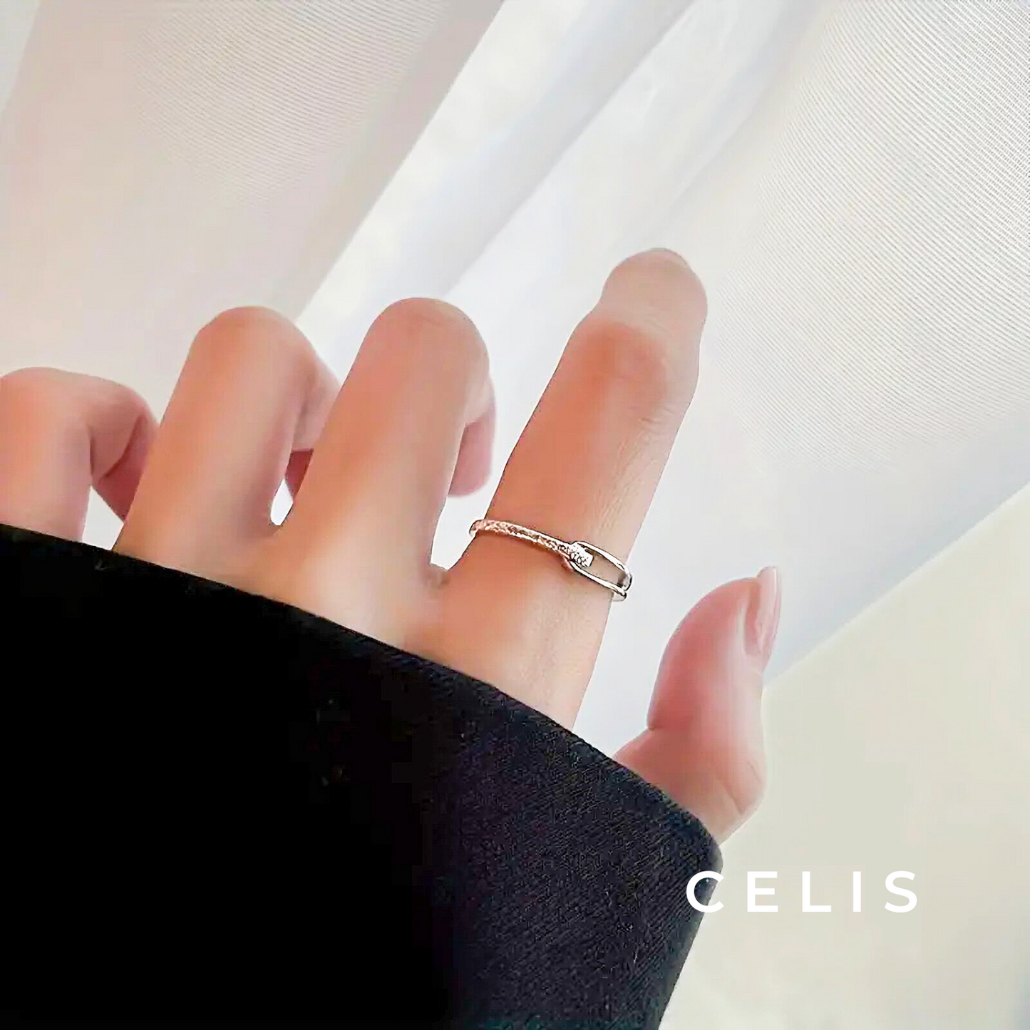 Elegant Geometric Diamond Cut Ring