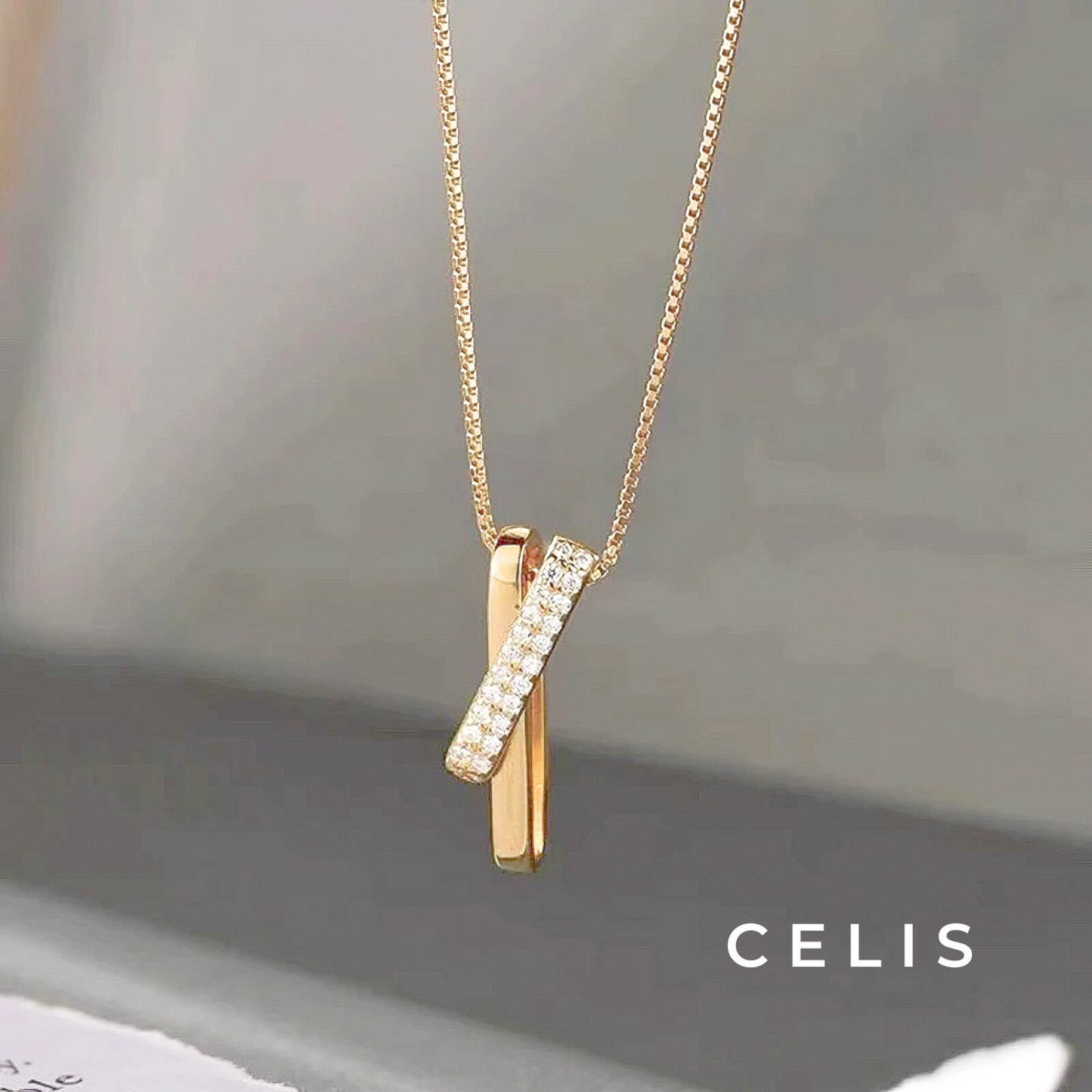 【Limited Item】 Dual Zirconia Necklace