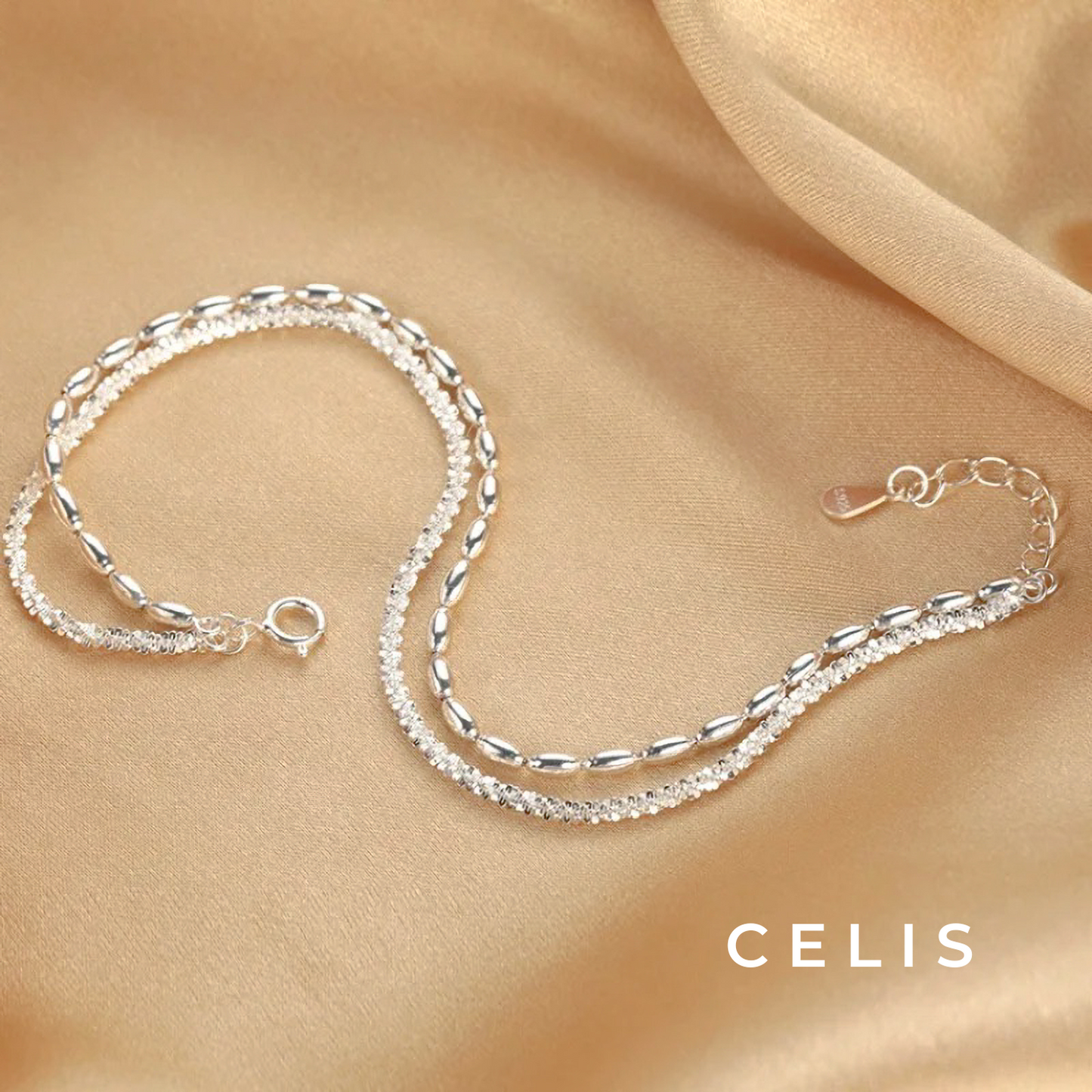 Layered Diamond Cut Chain Bracelet