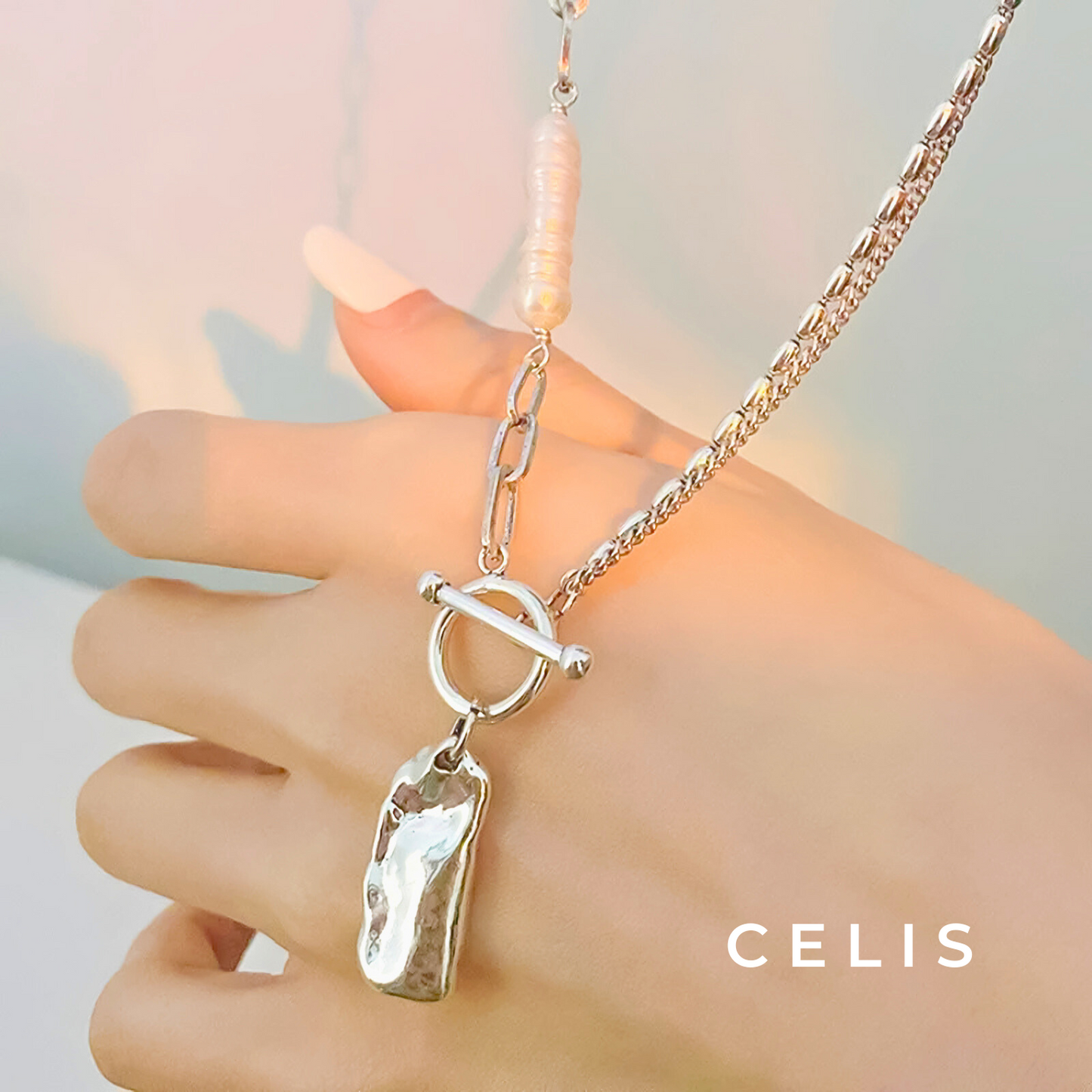 Pearl Baroque Chain Necklace