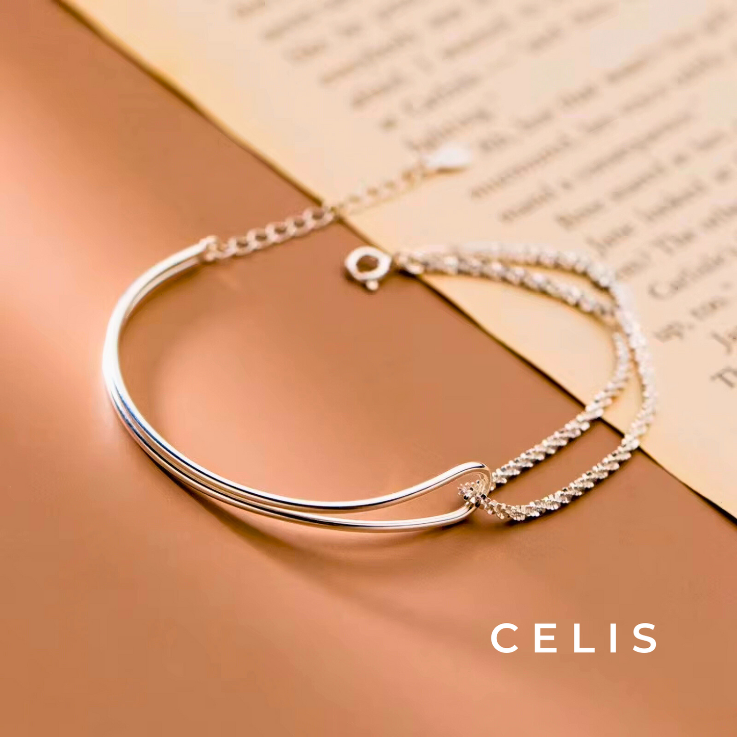 Bangle Diamond Cut Chain Bracelet