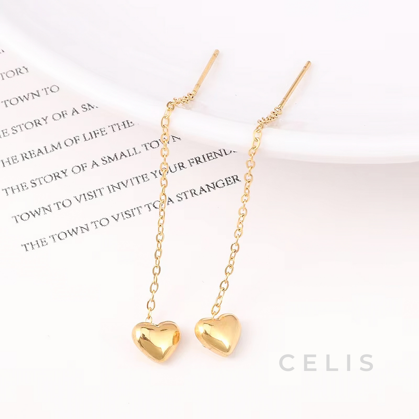 Heart Tassel Earrings