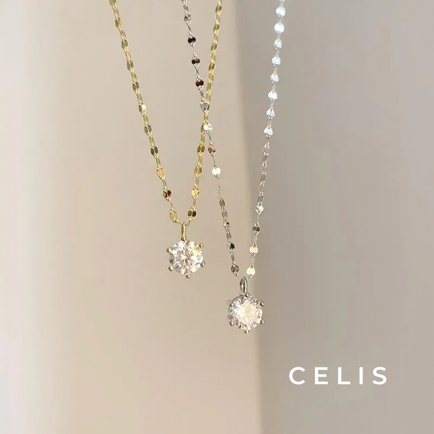 Zirconia Petal Chain Necklace