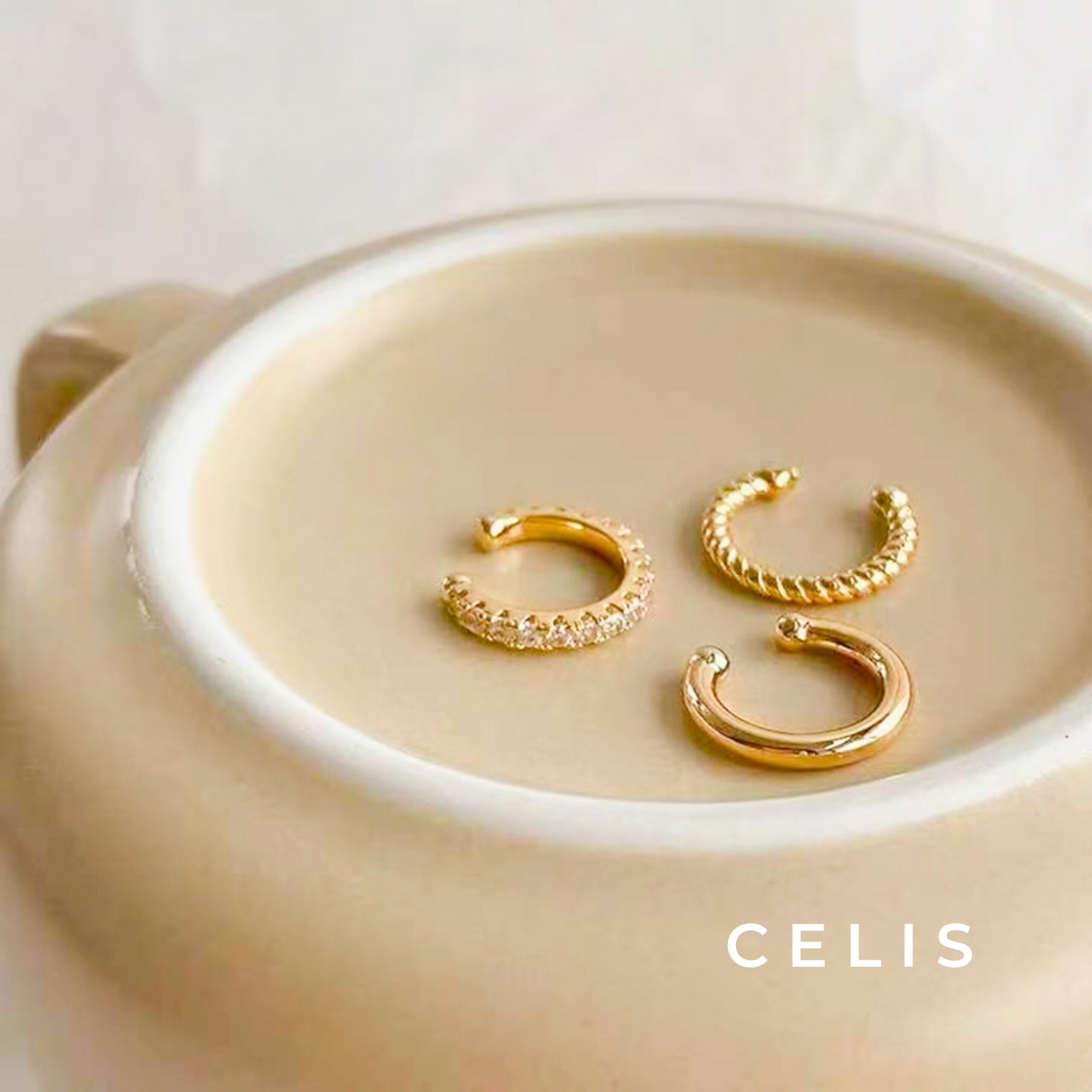 Simple Hoop Ear Cuff 3 Piece Set