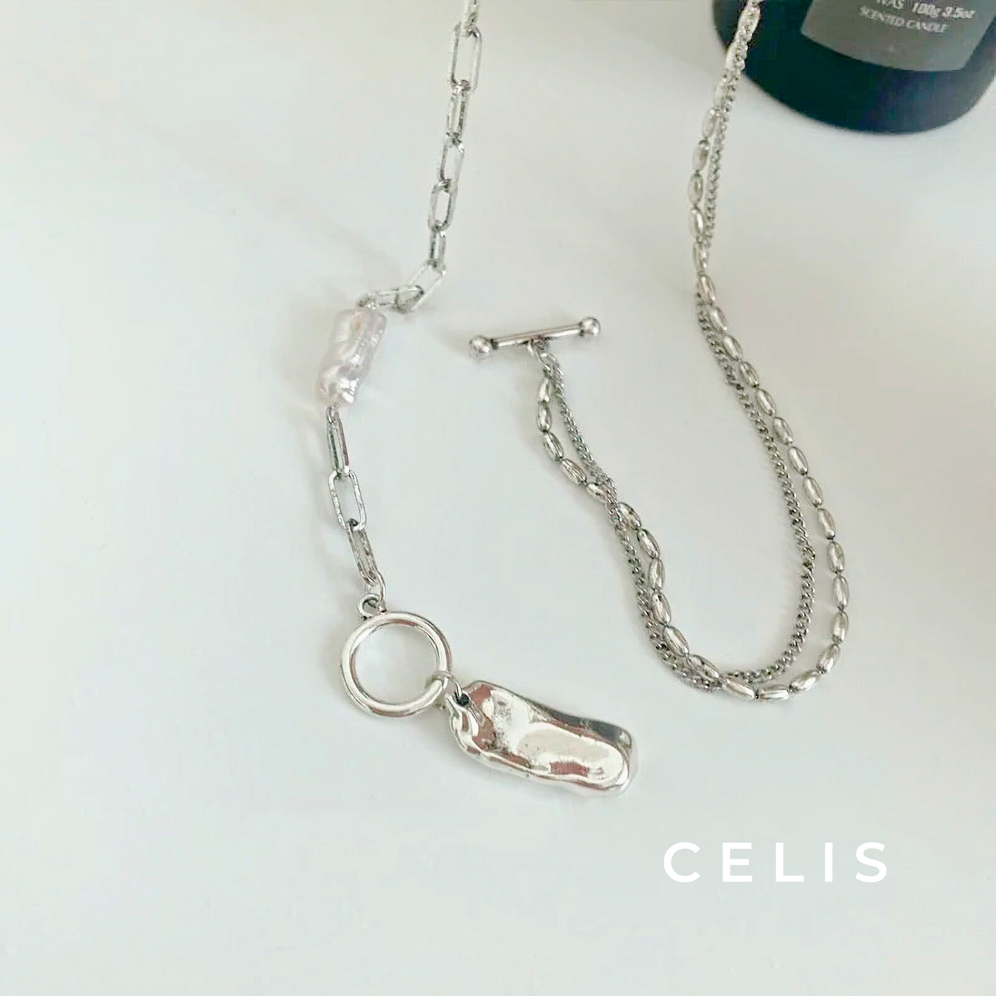 Pearl Baroque Chain Necklace