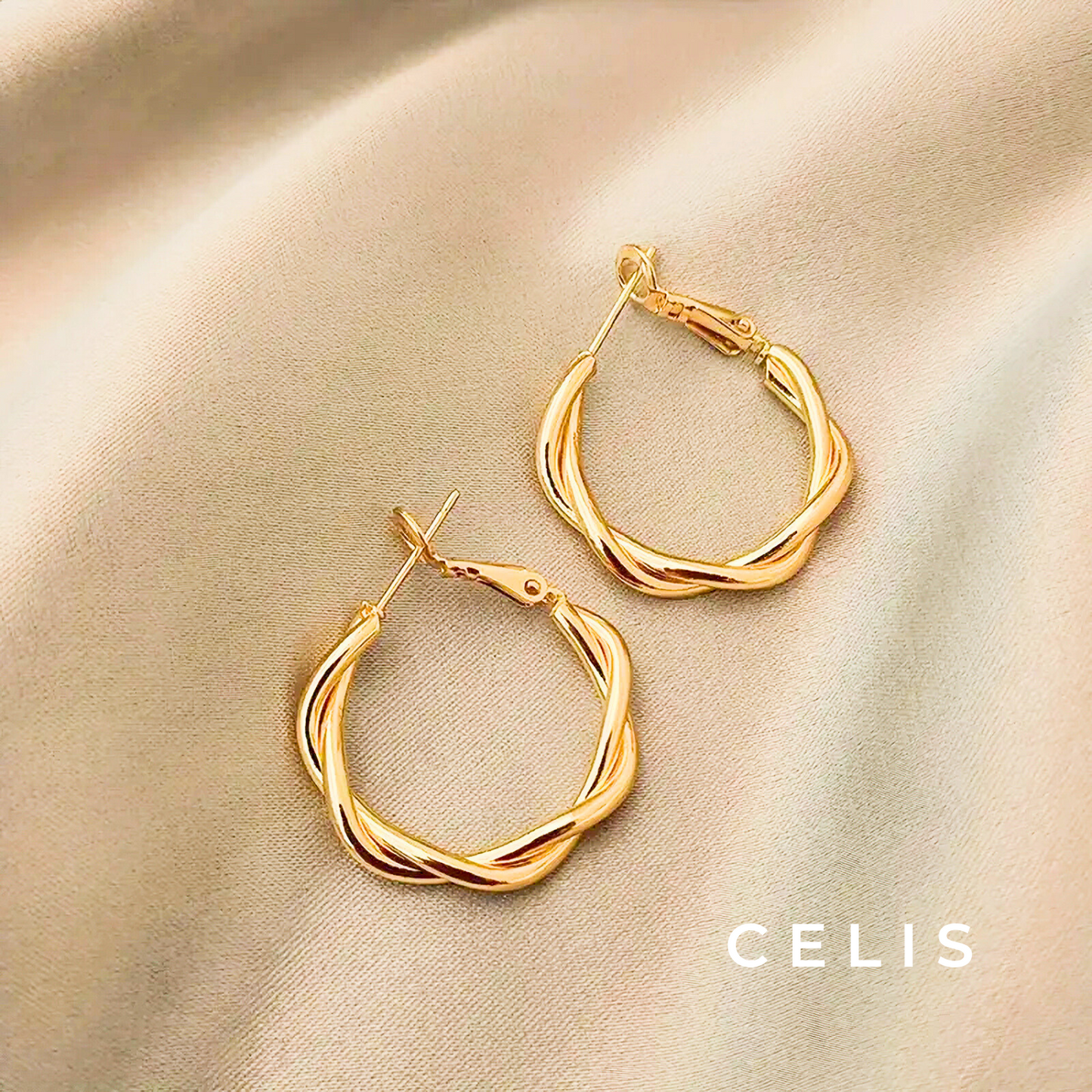 Elegant Twisted Hoop Earrings