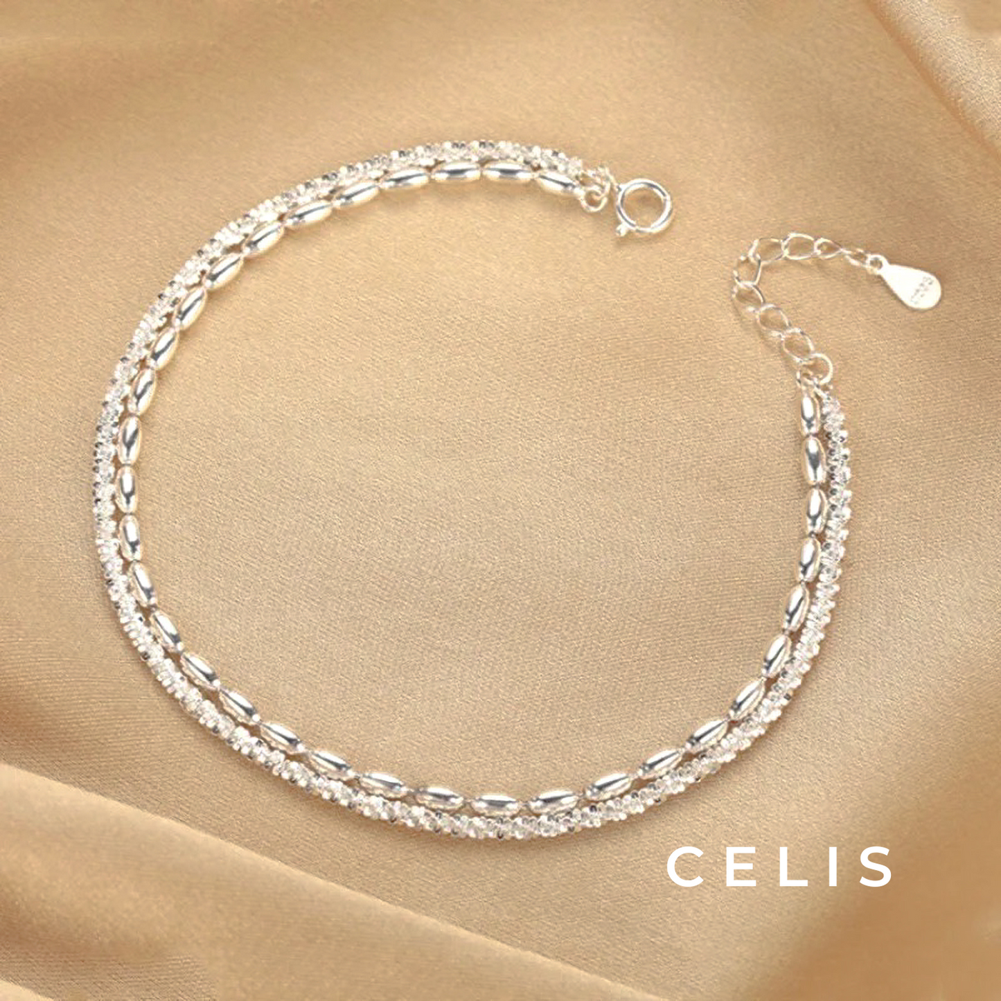 Layered Diamond Cut Chain Bracelet