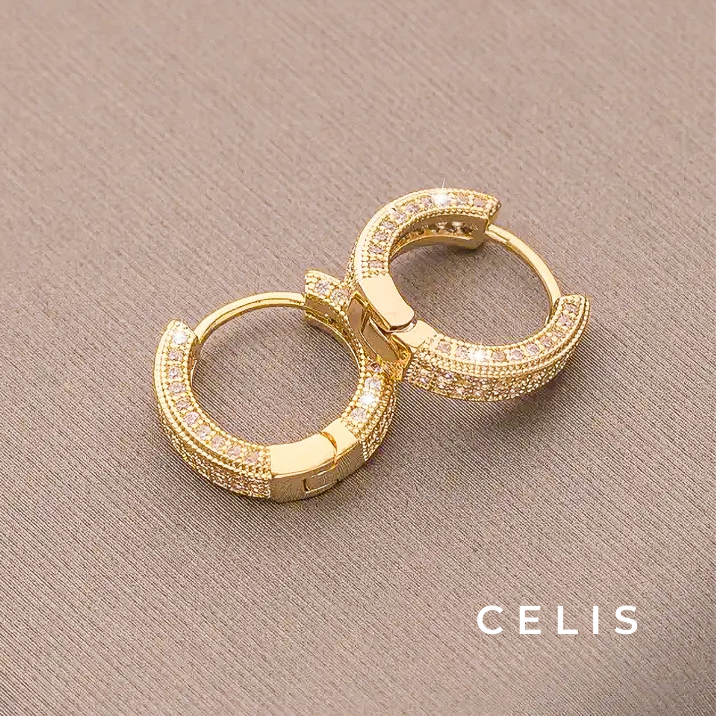 Glitter Elegance Hoop Earrings