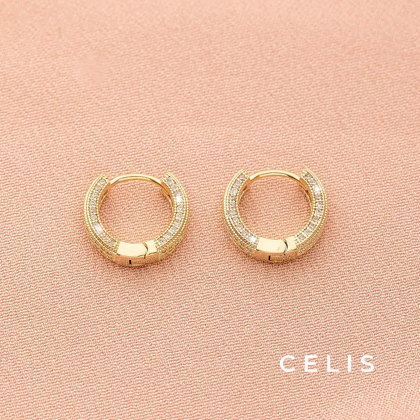 Glitter Elegance Hoop Earrings