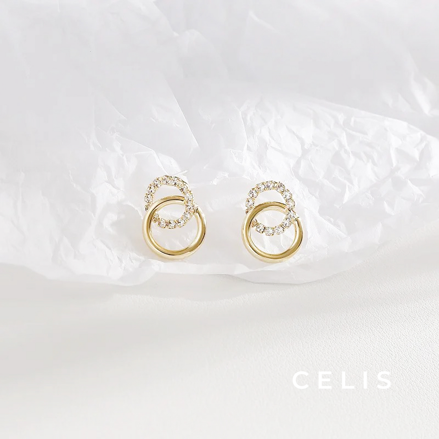 【Limited Item】 Elegant Twin Circle Earrings